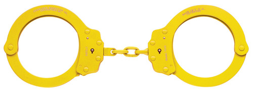 Peerless Handcuff Company, Chain Handcuff, Model 750Y, Chain Link Handcuff - Yellow Finish