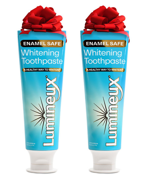 Lumineux Teeth Whitening Toothpaste 2 Pack Peroxide Free Enamel Safe for Sensitive Whiter Teeth, Fluoride Free, No Alcohol, Artificial Colors, SLS Free Dentist Formulated - 3.75 Oz