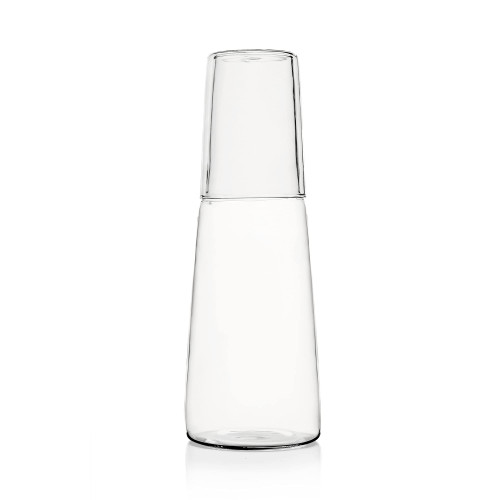 Ichendorf Milano 0.093598428 Tower Collection Water Bottle + Clear Glass Set