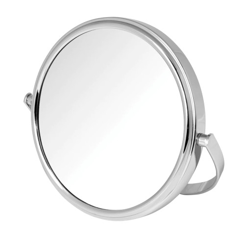 Model's Choice JERDON Tabletop Vanity Makeup Mirror with Chrome Finish – 5.5” Diameter Mirror with 5X-1X Magnification – Model MC109C