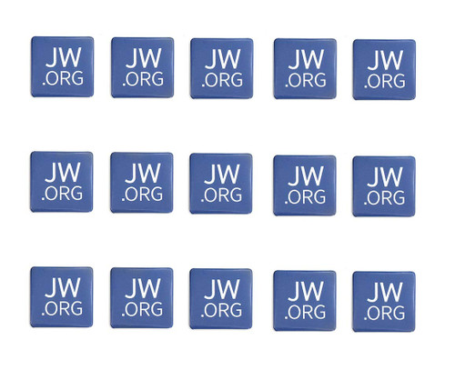 Jw.org Buttons-Made in USA Round Or Square Shape Buttons with Jw.org Logo (Square-1.5"-15 Pack)