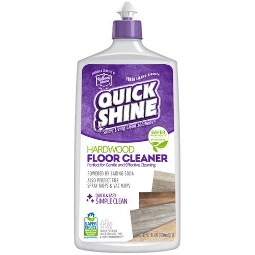 Quick Shine Hardwood Floor Cleaner 27oz| Use in Spray & Vac Mops| Removes Dirt & Scuff Marks| Ready-to-Use, Streak Free, No Rinse| Safer Choice Cleaner| Perfect for Gentle and Effective Cleaning
