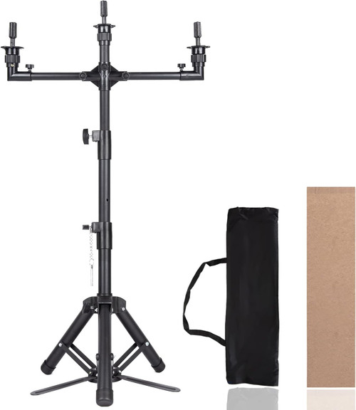 AliLeader 50 Inch 3 Arms Wig Stand Tripod with Adjustable Mannequin Head Stand for Hairdressing Training AliLeader 50 Inch 3 Arms Wig Stand Tripod with Adjustable Mannequin Head Stand for Hairdressing Training