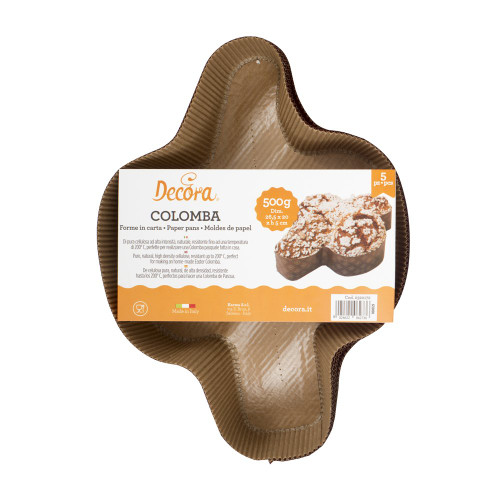 DECORA 5" Colomba Pans, Cellulose Paper Brown, 15 x 15 x 10 cm