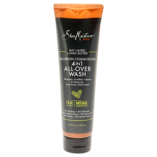 Shea Moisture Bay Laurel & Butter Bourbon Commodore 4-in-1 All-over Body Wash