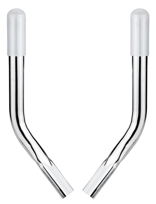 Mellbree 2Pcs Wheelchair Brake Extenders, 5 Inch, Silver, Curved Metal Version, Fits Outward-facing Brakes, Maintains Narrow Width