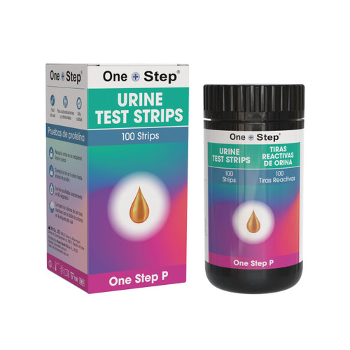 One Step Protein Urine Testing Kit, 100 Urine Test Strips, Quick, Accurate Results, 60 Seconds, Home Urinalysis Test Strips, Proteinuria Check, Monitor UTI, Kidney Health, Liver & More