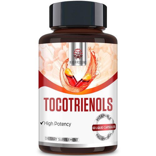 Kroppssund Tocotrienol Supplement Full Spectrum, Tocotrienol Vitamin E-Tocotrienols 800mg - 60 Liquid-Filled Capsules