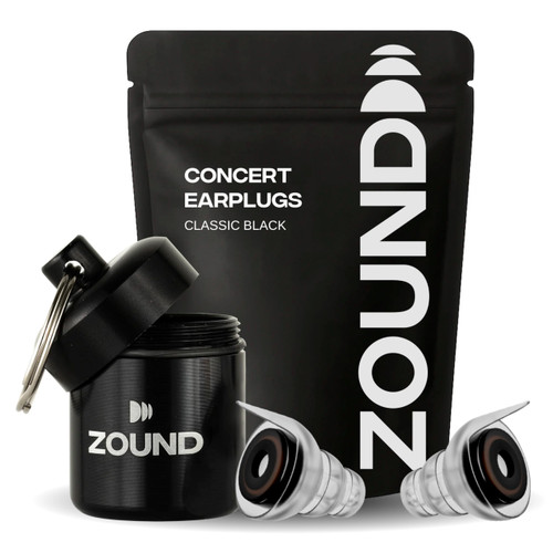Zound High Fidelity Earplugs for Concerts - Reuseable High Fidelity Concert Ear Plugs for Noise Reduction, Festival Ear Plugs & Music Festival Essentials, Rave Earplugs & Rave Accessories (1 Pack)