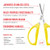 Joyce Chen Original Unlimited Kitchen Scissors All Purpose Kitchen Shears With Comfortable Handles, Yellow