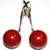 RED Orbit 12 Shower Curtain Hooks Retro Ball Bath