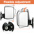 1 Pair Universal Tractor Mirrors Strong Magnetic Side View Mirrors for Tractors Forklifts Movers Golf Carts 114LB Left Right 7" x 5"