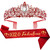 102nd Birthday Sash and Tiara for Women Red 102 Fabulous Birthday Decorations Happy Birthday Party Favor Supplies Gifts for Her