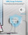 Short Extension Cord 1 ft - Flat Plug Small Power Strip Surge Protetor with 6 Outlets 3 USB (5V/3.4A 17W) Charging Ports, Multi Plug Wall Outlet Splitter for Home Office Dorm Roomc, White