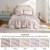 Bedsure Queen Comforter Set, Pink Boho Tufted Bed Set, 3D Puffy Jacquard Bedding Queen Size, 3 Pieces, 1 Farmhouse Shabby Chic Embroidery Comforter with Bow Pattern & 2 Pillow Cases