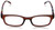 Foster Grant Women's Katie Square Reading Glasses, Brown/Transparent, 59 mm, +1.25