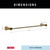 Delta Lahara (1-Pack) 18'' Towel Rack for Bathroom Champagne Bronze Towel Bar for Bathroom Wall Towel Holder Rod Wall Mounted 73824-CZ