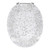 Ginsey Home Solutions Elongated Resin Toilet Seat, Silver Foil