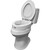 Carex Hinged Round Raised Toilet Seat Riser, Adds 3.5 Inches of Height, 300 lbs Capacity, Elevating and Raising Seat for Elderly and Handicap, Universal, Slip-Resistant, White