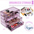 Sorbus Makeup Organizer - 4 Drawer Acrylic Make Up Organizers and Storage for Cosmetics, Jewelry, Beauty Supplies, Clear Makeup Organizer for Vanity, Girl's Room, College Dorm, Counter, Bathroom Sink