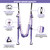 Yoga Trapeze Swing Set for Home & Outdoor | Easy Setup for Strength, Balance & Back Pain Relief | Adjustable Straps & 600lb Capacity, Includes Carrying Bag & Online Tutorials, Purple