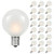 Novelty Lights 25 Pack G40 Frosted White Outdoor Globe Bulbs, Light Bulbs Glass Incandescent Bulbs with 3000 Hour Lifespan, Globe String Lights Replacement Bulbs