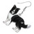 LONYOO Adorable Border Collie Earrings Dangle Acrylic Pets Dog Gifts for Dog Lovers Women Jewelry Cute Puppy Charms (Black and White)
