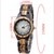 MII YEW Wooden Watch for Women Natural Wood Round Analog Quartz Watches with Gradient Grey Dial Extra Links