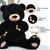 MorisMos Giant Teddy Bear Stuffed Animal 5Ft, 59'' Big Black Teddy Bear for Baby Shower Party Decoration, Large Black Stuffed Animal Gift for Kid Girl Boy Girlfriend Birthday Christmas Mother's Day