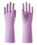 wahoo Skin-Friendly Cleaning Gloves, Reusable Dishwashing Gloves with Flocked Cotton Liner, Dishwashing, Kitchen, Mauve Mist, Small
