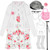 MGparty 100th Day of School Costume for Girls, Old Lady Costume for Kids, Grandma Cosplay Dress Up Accessories (110cm)