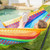 PNAEUT Mayan Hammock, Handwoven XL Thick Soft Rope Hammocks for Outdoor Indoor, Max 600 lbs Capacity, Tree Straps & Carabiners Included (Tropical, No Stand)