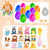 CAMIRUS 16Pcs Filled Easter Eggs with Mini Plush Animals Toys, Cute Small Stuffed Animals for Kids, Easter Party Favor, Easter Basket Stuffers Fillers, Easter Eggs Hunt