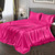 Vonty Satin Sheets Queen Size Silky Soft Satin Bed Sheets Hot Pink Sheet Set, 1 Deep Pocket Fitted Sheet + 1 Flat Sheet + 2 Pillowcases