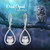 Palpitate Owl Earrings Dangle Drop 925 Sterling Silver Animal Owl Earrings Gift Jewelry for Women Created-Opal