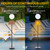 B&R Lighting Solar Outdoor Floor Lamp with Table - Cordless Outdoor Floor Lamp - Patio, Porch, Garden - Rattan Wicker Lights for Outside - Waterproof, Rechargeable, Weatherproof