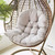 GPPSUNGD Hanging Egg Chair Cushion 47 X 35 in Waterproof Indoor/Outdoor Hammock Chair Cushion Washable Hanging Basket Seat Cushion (Without Chair) (Light Gray)