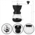 Manual Coffee Grinder with Ceramic Burrs, Hand Coffee Mill with Two Glass Jars(11oz each), Brush and Tablespoon Scoop