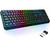 KLIM Chroma Wireless Keyboard – RGB Backlit Gaming, Rechargeable Battery, PC Keyboard, Durable & Water-Resistant, Compatible with PS4, PS5 & Mac - Black
