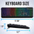 KLIM Chroma Wireless Keyboard – RGB Backlit Gaming, Rechargeable Battery, PC Keyboard, Durable & Water-Resistant, Compatible with PS4, PS5 & Mac - Black
