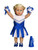 American Fashion World Blue Cheerleading Outfit for 18-Inch Dolls | Accessories Included | Premium Quality & Trendy Design | Dolls Clothes | Outfit Fashions for Dolls for Popular Brands