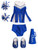 American Fashion World Blue Cheerleading Outfit for 18-Inch Dolls | Accessories Included | Premium Quality & Trendy Design | Dolls Clothes | Outfit Fashions for Dolls for Popular Brands