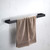JunSun Matte Black Bath Towel Bar 24 Inch Bathroom Towel Rack Hand Towel Holder Modern Home Decor Towel Rod Bathroom Accessories Black Towel Hanger Towel Rail Towel Shelf Black Towel Bars Wall Mounted