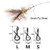 GREATFISHING 150pc Fly Fishing Snaps Stainless Steel Quick Change, Fast Easy Fly Hook Snap, 3 Size Combo Hook Snaps