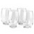 Cristar Stemless Wine Glasses Set of 4, 15.5 Ounce Glasses for Red or White Wine