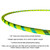 SpinMajik Kids Hula Hoop | Lime Green Gecko, Medium (32") | Lighter Weight Yet Sturdy
