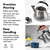 OXO 1479500 Good Grips Classic Tea Kettle, Brushed Stainless