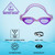 Water Gear Anti-Fog Goggles - Women and Mens Swimming Goggles - Great for Pool and Diving - Comfortable and Clear Vision - Water Sports and Exercise (Purple)