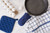 DII Basic Terry Collection Quilted 100% Cotton, Potholder, Nautical Blue, 3 Piece