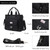 KYALOU Medium Tote Purse Bag for Women, Nurse Bag for Work, Teacher Tote Bag, Waterproof Nylon Shoulder Crossbody Handbag for Travel Gym Beach Schoool - Black
